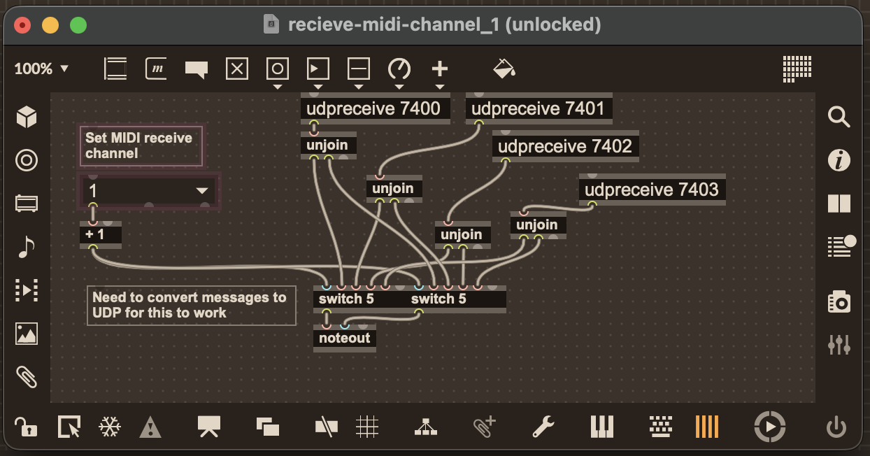 Channel Max patch for MIDI routing in Live Channel Max patch for MIDI routing in Live
